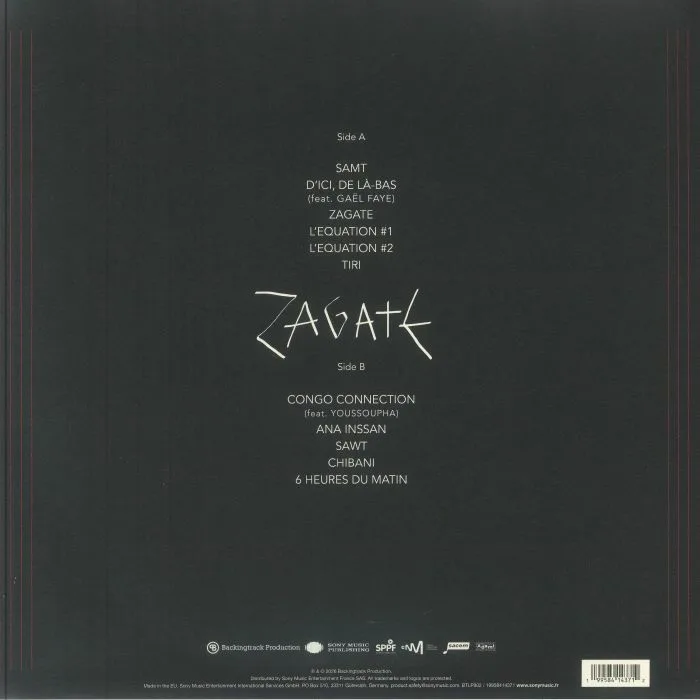 Обратная сторона обложки — Souad MASSI — Zagate (B-STOCK)