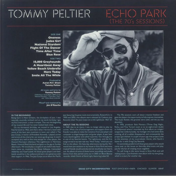Обратная сторона обложки — Tommy PELTIER — Echo Park: The 70's Sessions