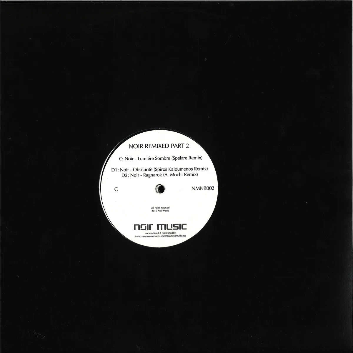 Обратная сторона обложки — Noir — Noir Remixed Part 2 (2x12")