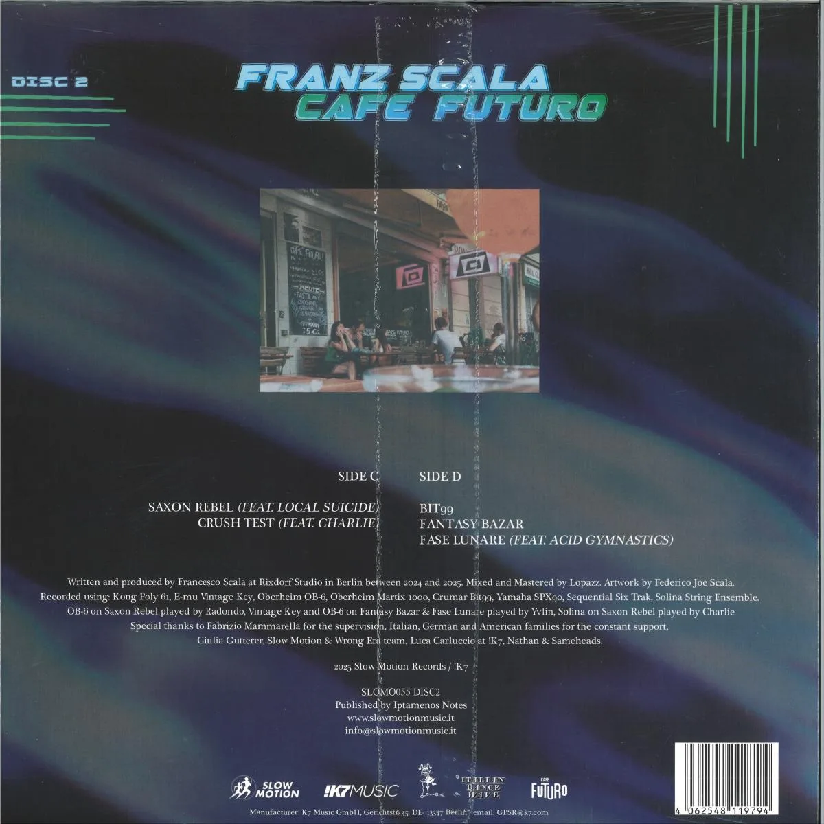Back cover — Franz Scala — Cafe Futuro (Disc 2)