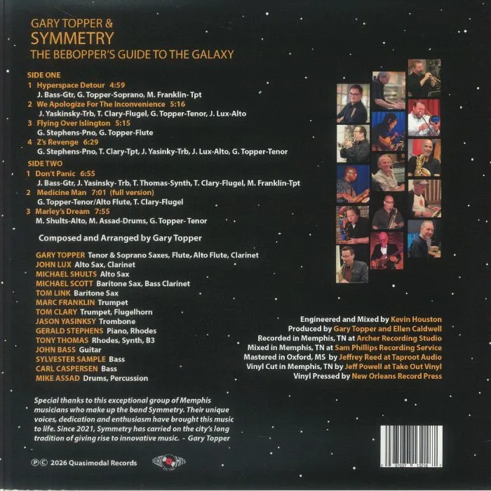 Обратная сторона обложки — Gary TOPPER / SYMMETRY — Bebopper's Guide To The Galaxy