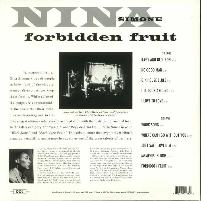 Обратная сторона обложки — Nina SIMONE — Forbidden Fruit (reissue)