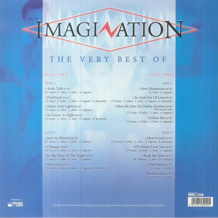 Back cover — IMAGINATION — The Very Best Of Imagination (remastered)