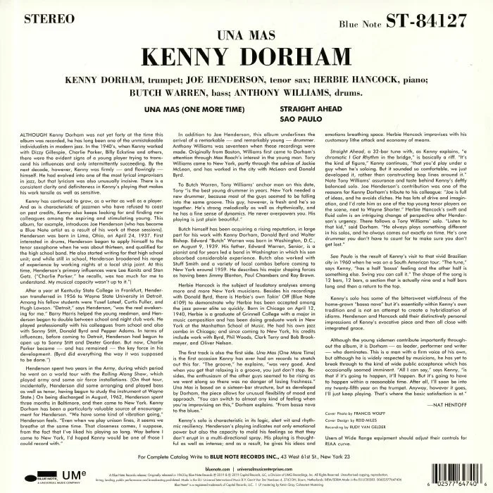 Обратная сторона обложки — Kenny DORHAM — Una Mas (reissue)