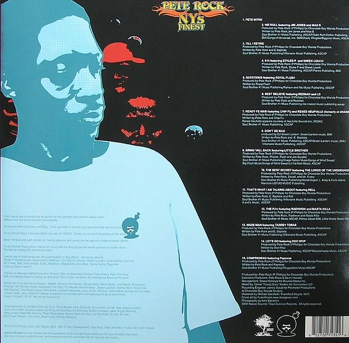 Обратная сторона обложки — Pete ROCK — NY's Finest