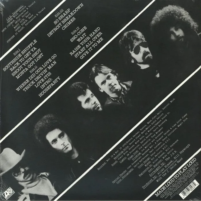 Back cover — The J GEILS BAND — Live: Blow Your Face Out (remastered)