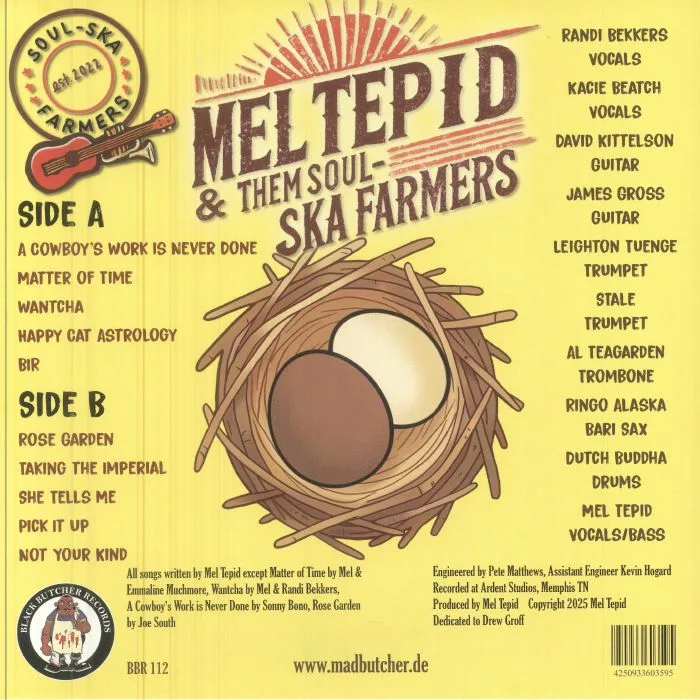 Back cover — MEL TEPID & THE SOUL SKA FARMERS — Memphis Mel Tepid & The Soul Ska Farmers