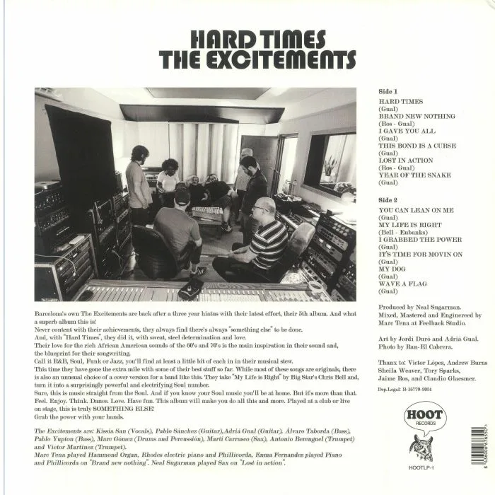 Обратная сторона обложки — The EXCITEMENTS — Hard Times
