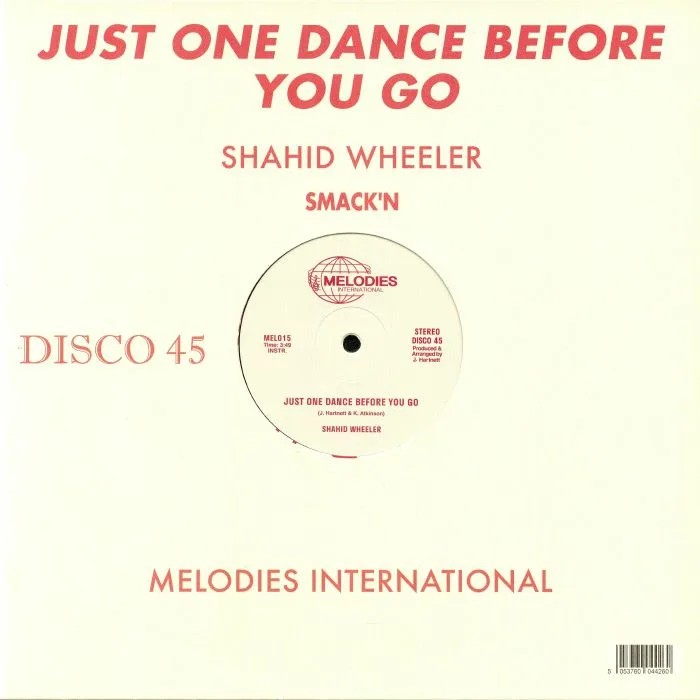 Back cover — Shahid WHEELER — Just One Dance Before You Go