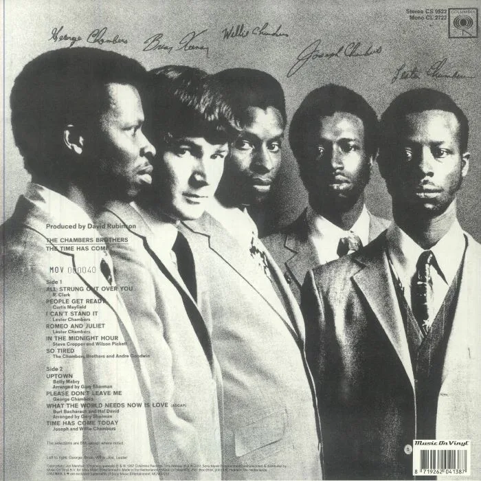 Back cover — The CHAMBERS BROTHERS — The Time Has Come (25th Anniversary Edition)