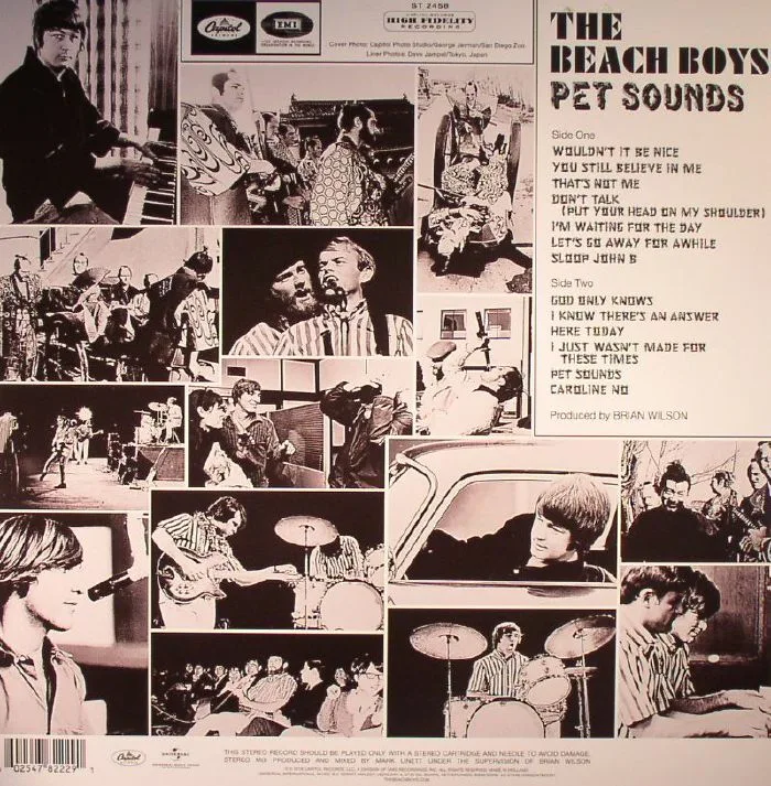 Обратная сторона обложки — The BEACH BOYS — Pet Sounds