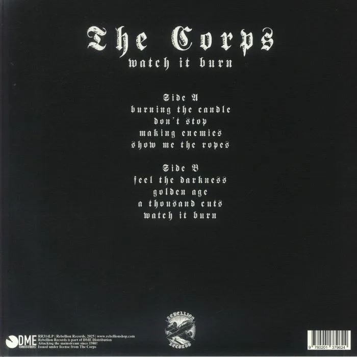 Back cover — The CORPS — Watch It Burn