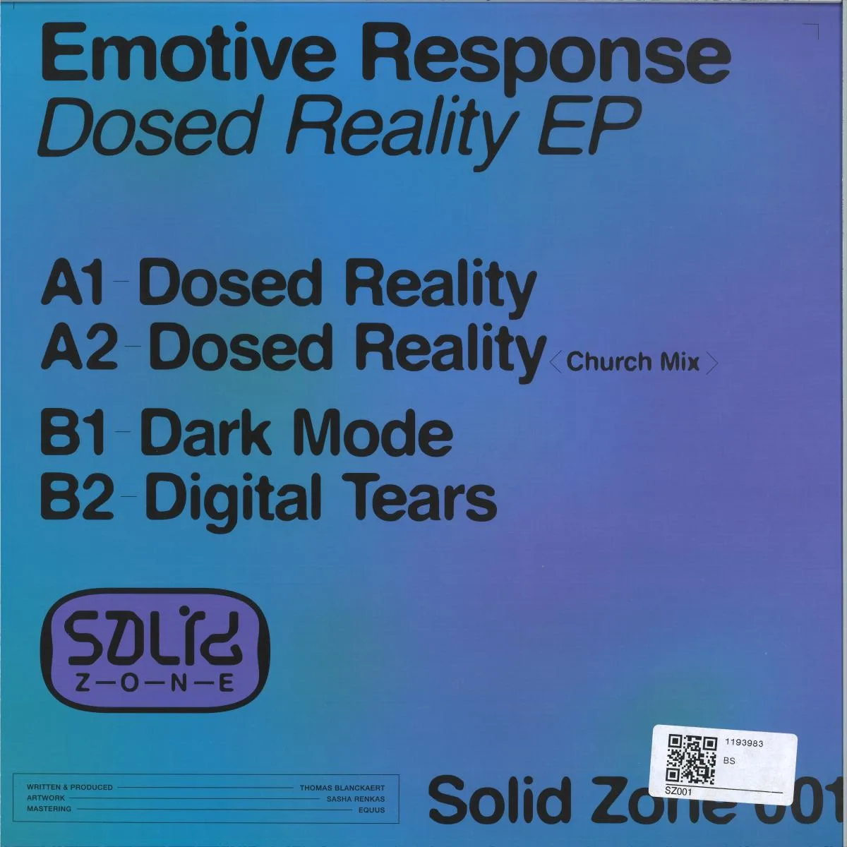 Обратная сторона обложки — Emotive Response — Dosed Reality EP