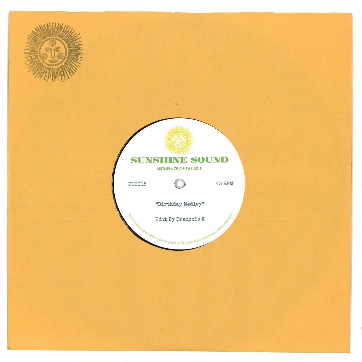 Sunshine Sound — BIRTHDAY MEDLEY / X MEDLEY - EDITS BY FRANCOIS K