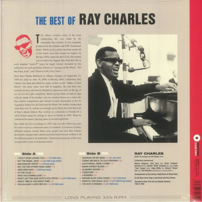 Back cover — Ray CHARLES — The Best Of Ray Charles
