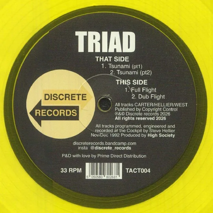 Back cover — Triad — Tsunami / Full Flight LP
