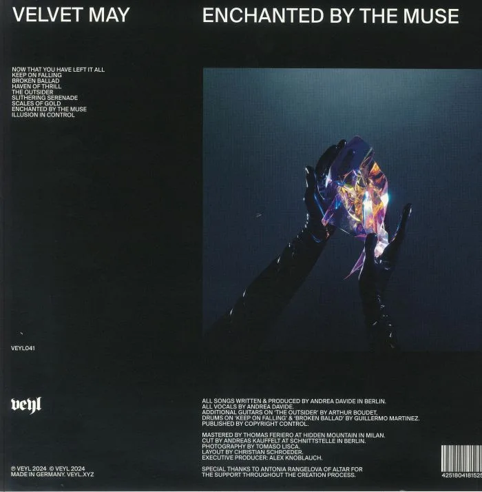 Back cover — Velvet MAY — Enchanted By The Muse