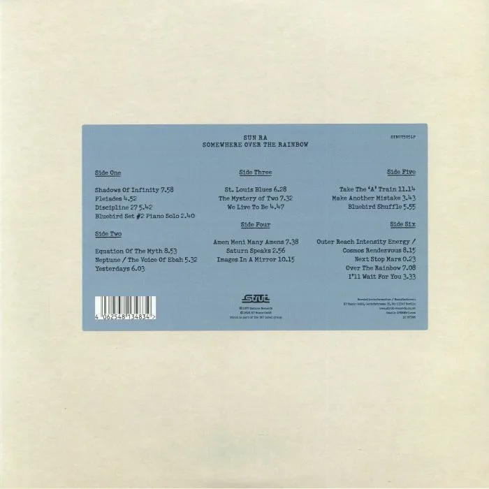 Back cover — SUN RA & HIS ARKESTRA — Somewhere Over The Rainbow (remastered)