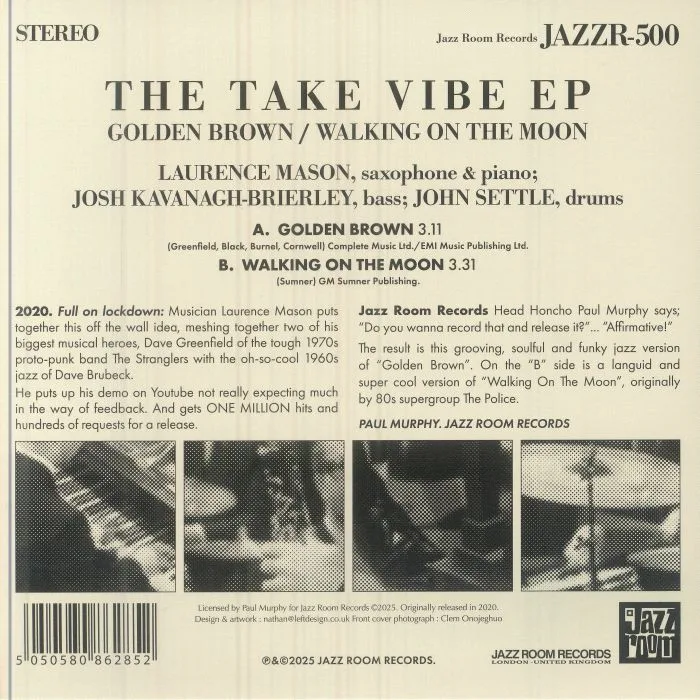 Back cover — The TAKE VIBE EP — Golden Brown (reissue)