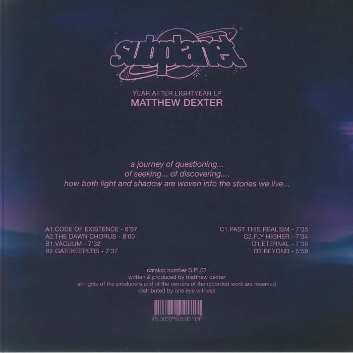 Back cover — Matthew DEXTER — Year After Lightyear
