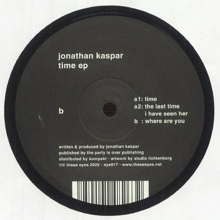 Обратная сторона обложки — Jonathan KASPAR — Time EP