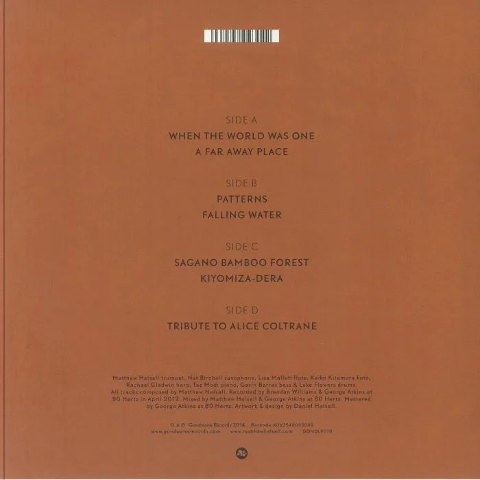 Back cover — Matthew HALSALL / THE GONDWANA ORCHESTRA — When The World Was One (reissue)