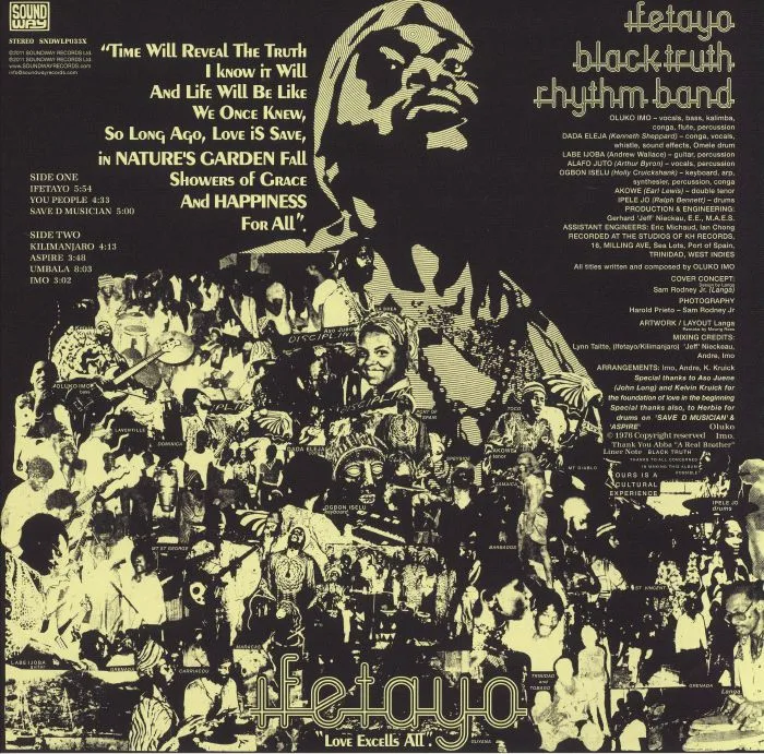 Обратная сторона обложки — BLACK TRUTH RHYTHM BAND — Ifetayo (Love Excels All) (remastered)