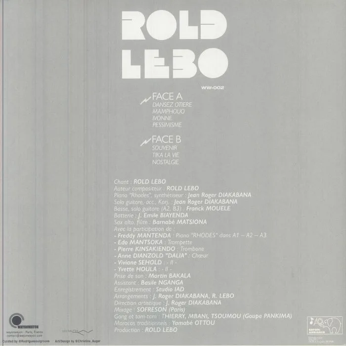 Обратная сторона обложки — Rold LEBO — Dansez Osier (Otierakwo Danse) (reissue)