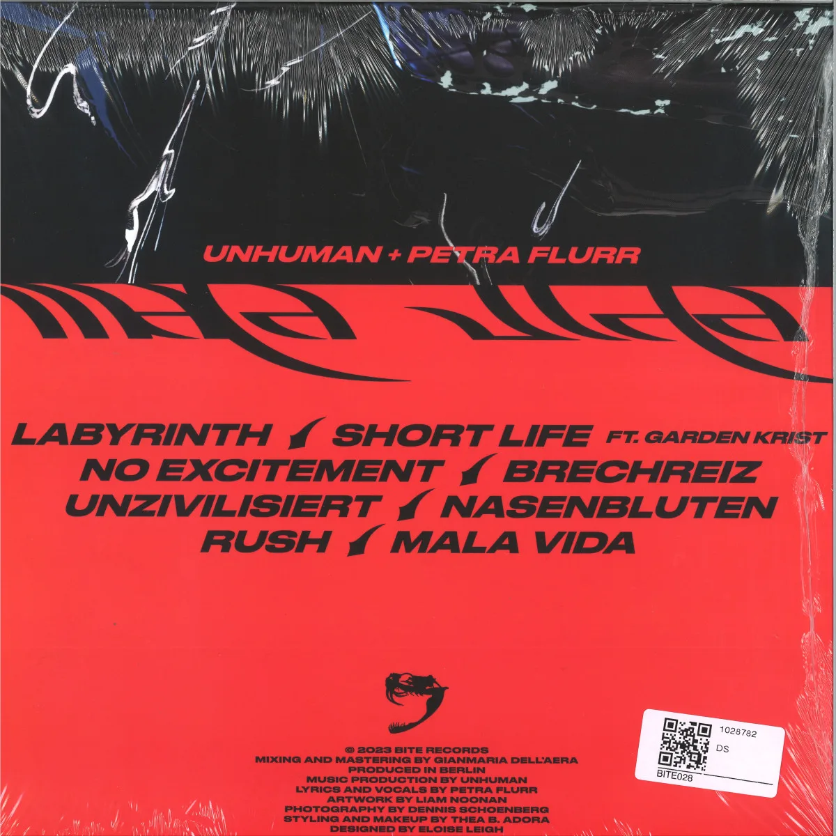 Back cover — Unhuman & Petra Flurr — Mala Vida