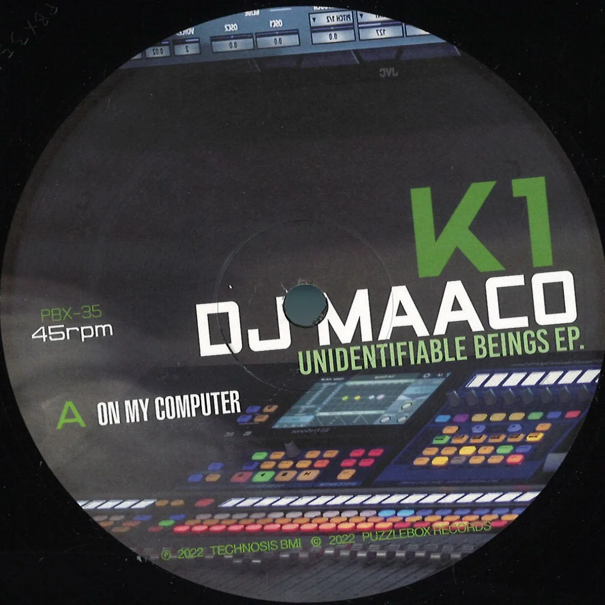 Front cover — Dj K1/Dj Maaco — Unidentifiable Beings EP