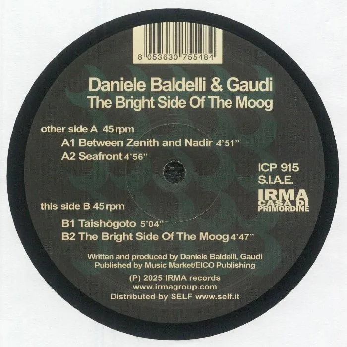 Back cover — Daniele BALDELLI / GAUDI — The Bright Side Of The Moog