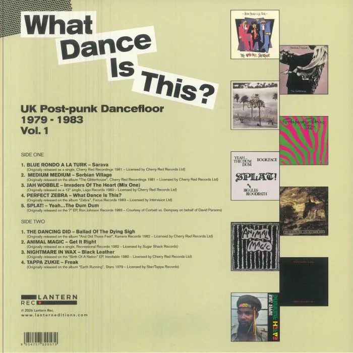 Back cover — VARIOUS — What Dance Is This? UK Post Punk Dancefloor 1979-1983 Vol 1 (Record Store Day RSD 2026)