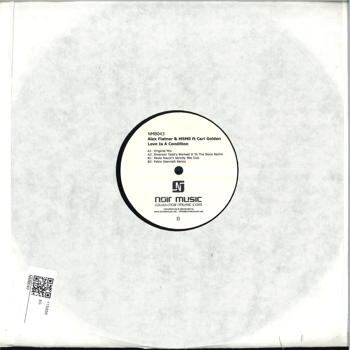 Back cover — Alex Flatner&Msmsfeat.Cari Golden — Love Is A Condition Inkl. Dlcode