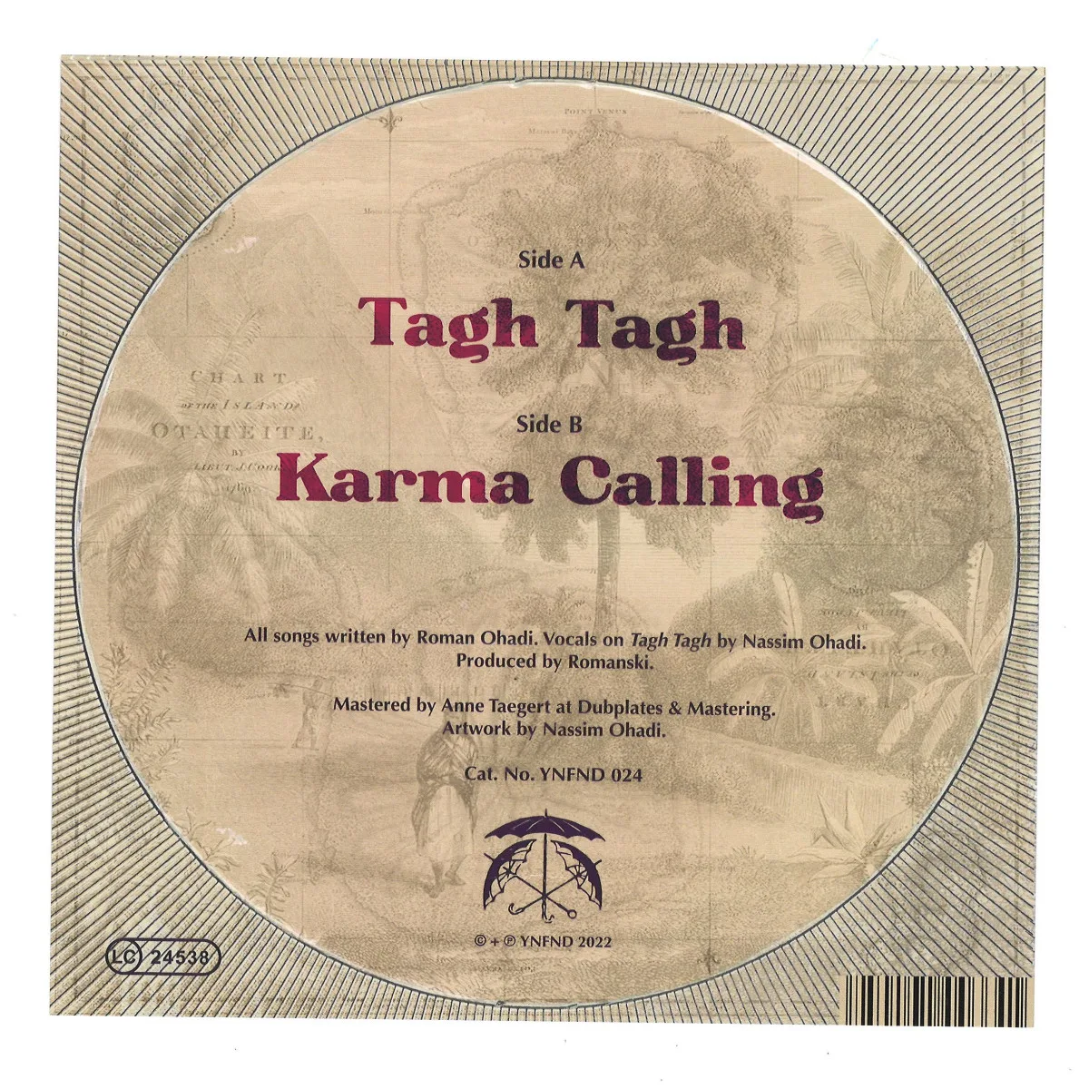 Обратная сторона обложки — Romanski — Karma calling 7"