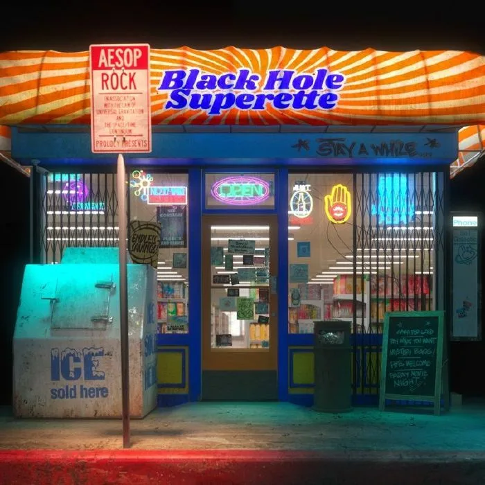 Обратная сторона обложки — AESOP ROCK — Black Hole Superette