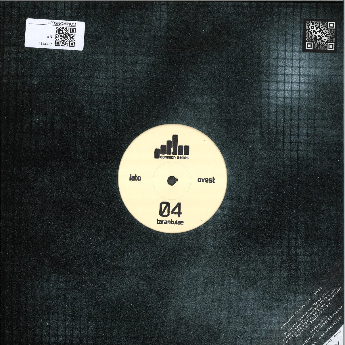 Back cover — Common Series — Cs04 (tarantulae)