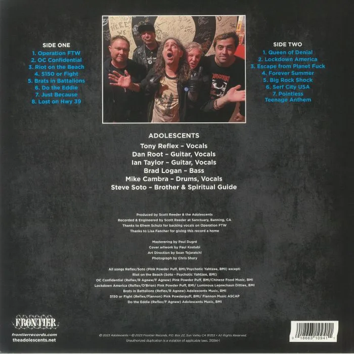 Back cover — ADOLESCENTS — Caesar Salad Days