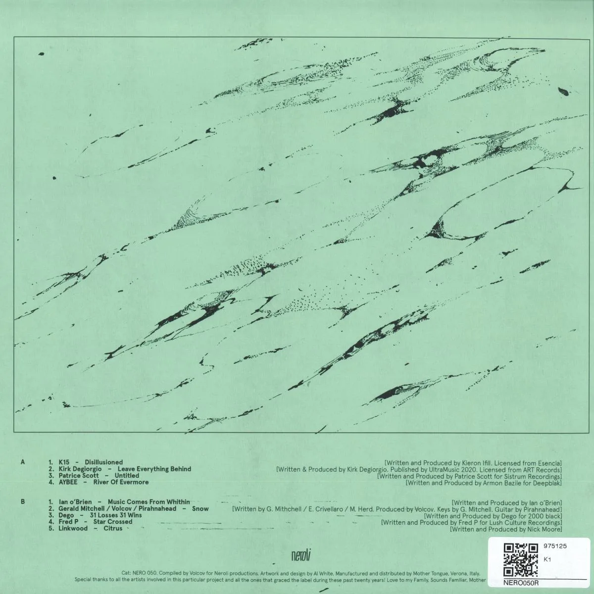 Back cover — Aybee, Dego, Fred P, Gerald Mitchell, Ian O’Brien, K15, Kirk Degiorgio, Linkwood, Patrice Scott, [arti — The First Circle