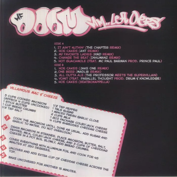 Обратная сторона обложки — MF DOOM — Mm Leftovers (reissue)