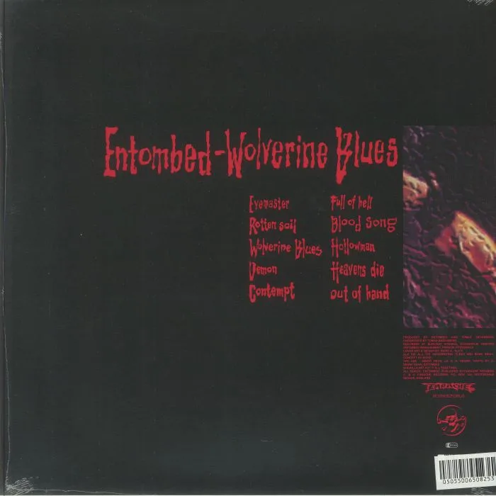 Обратная сторона обложки — ENTOMBED — Wolverine Blues