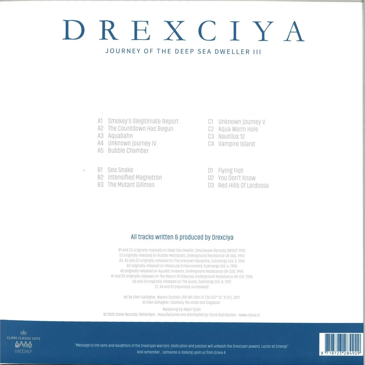 Обратная сторона обложки — Drexciya — *3* Journey Of The Deep Sea Dweller Iii
