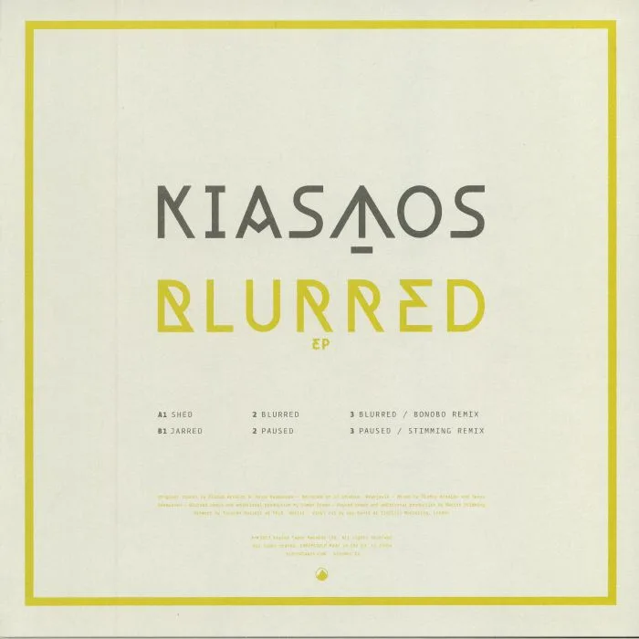 Обратная сторона обложки — KIASMOS — Blurred EP