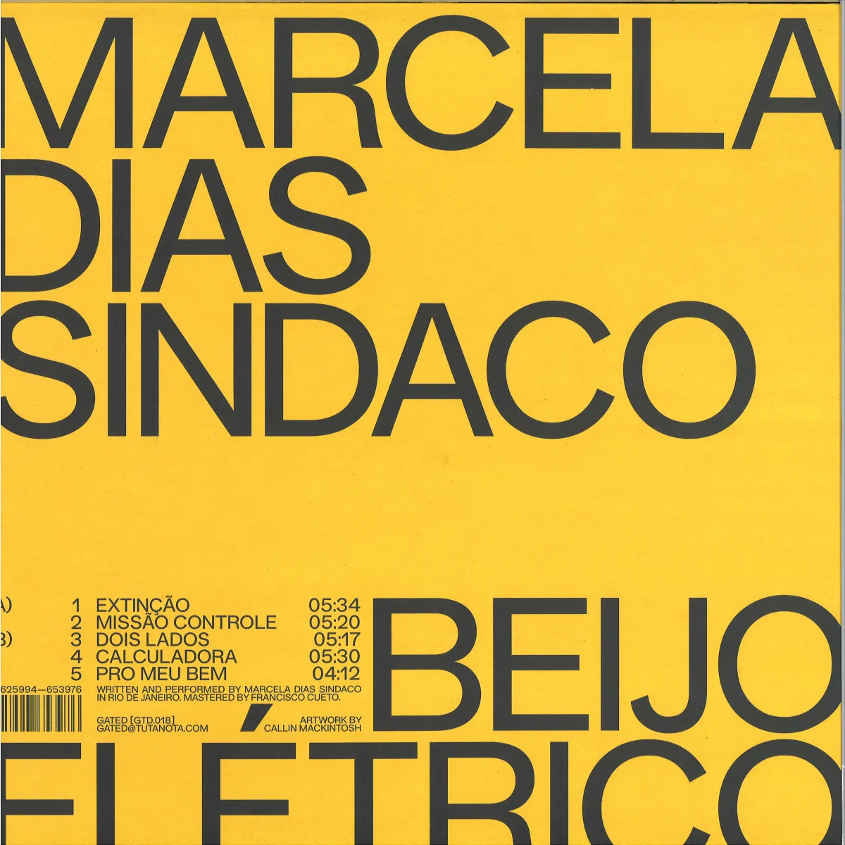 Обратная сторона обложки — Marcela Dias Sindaco — Beijo Eletrico EP