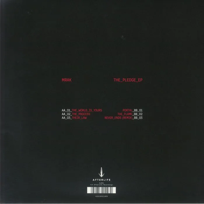 Обратная сторона обложки — MRAK — The Pledge EP
