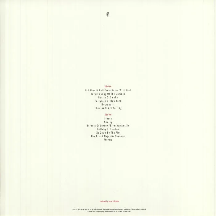 Back cover — The POGUES — If I Should Fall From Grace With God