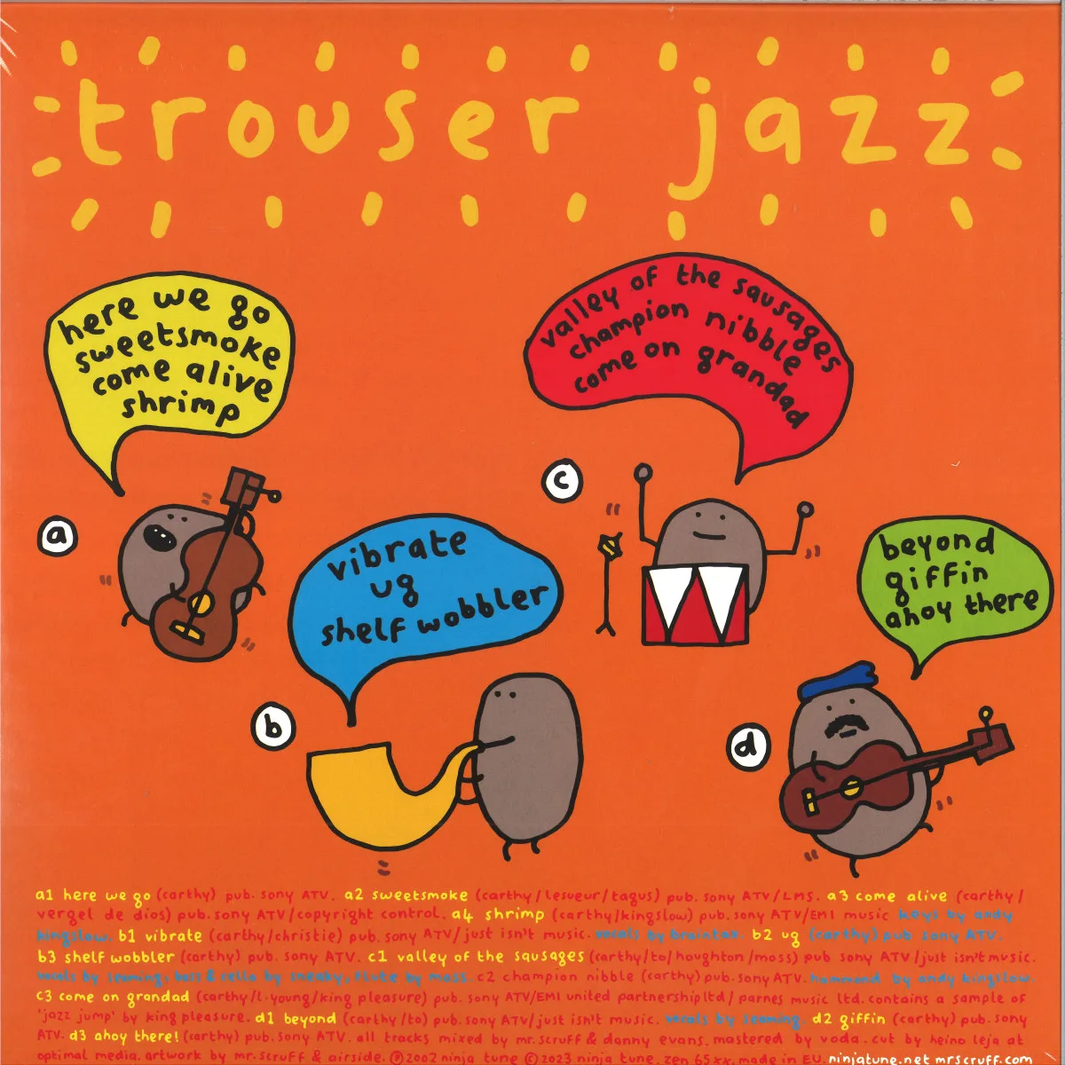 Обратная сторона обложки — Mr. Scruff — Trouser Jazz 2x12"