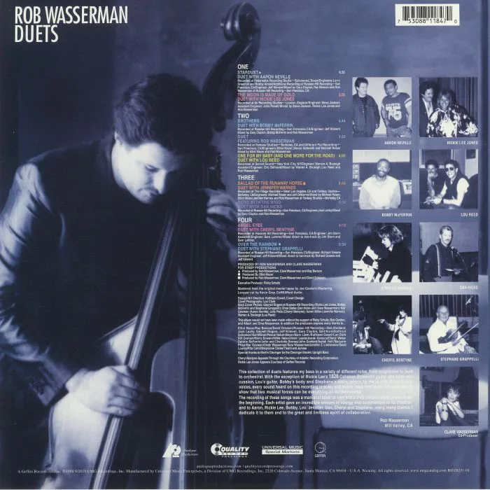 Обратная сторона обложки — Rob WASSERMAN — Duets