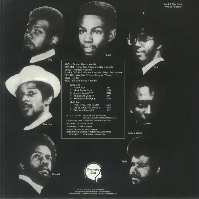 Back cover — KOOL & THE GANG — Wild & Peaceful