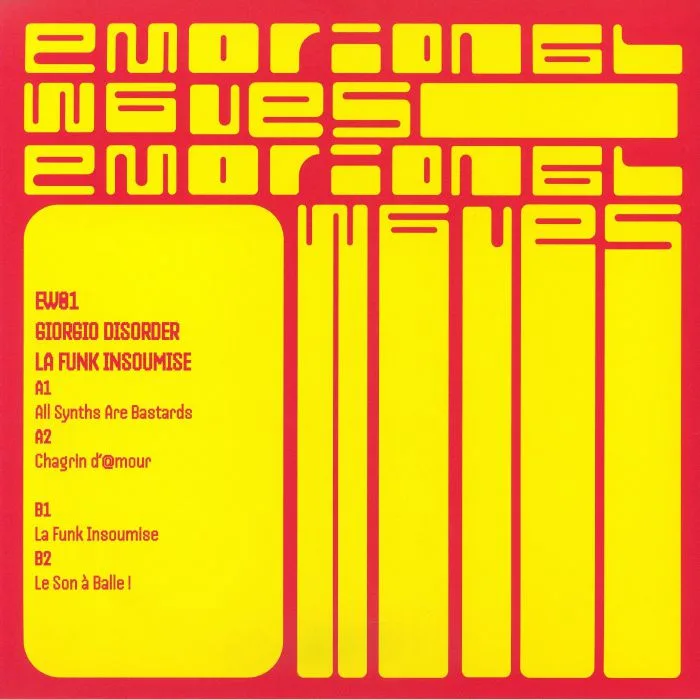 Back cover — GIORGIO DISORDER — La Funk Insoumise