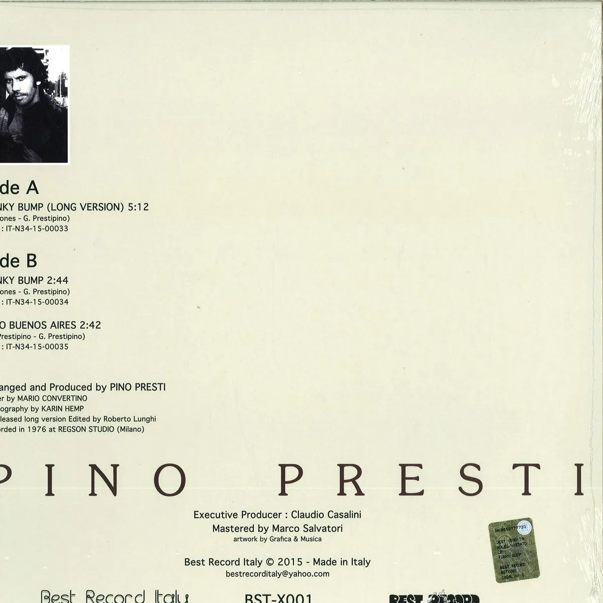 Обратная сторона обложки — Pino Presti — Funky Bump